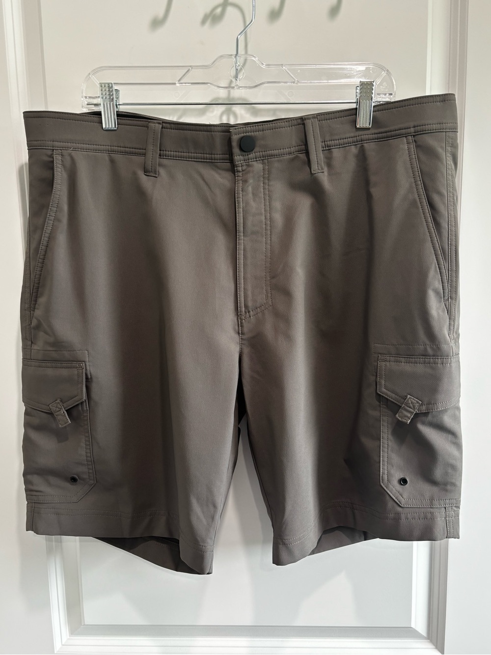 Solaris Men's Cargo Shorts in Taupe Gray - Performance Utility Shorts